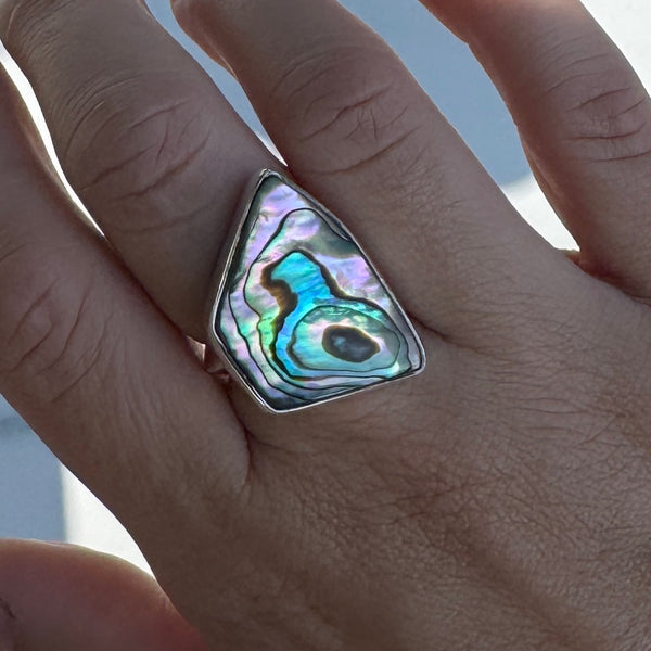 Abalone Knife Edge Ring