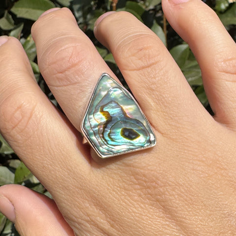 Abalone Knife Edge Ring