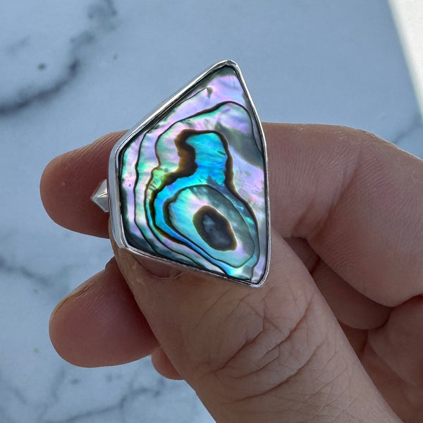 Abalone Knife Edge Ring