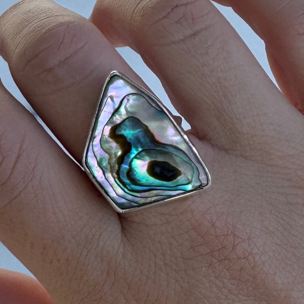 Abalone Knife Edge Ring