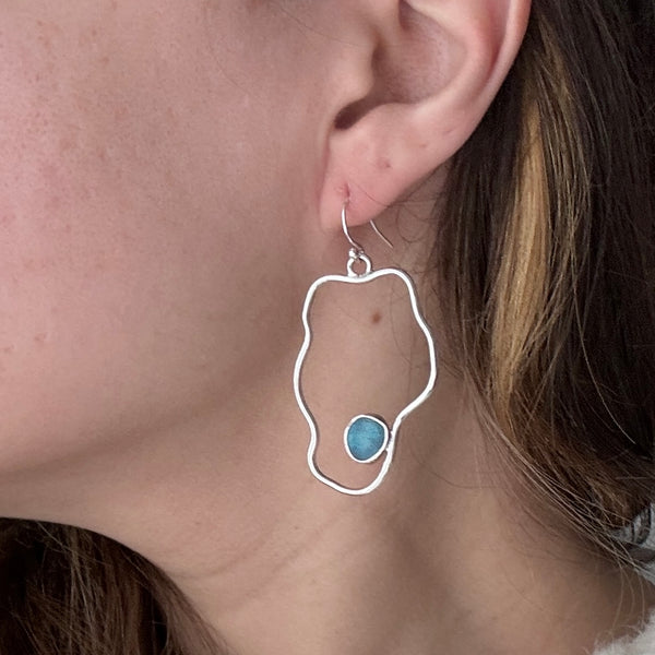Australian Opal Doublet Whimsy Earrings