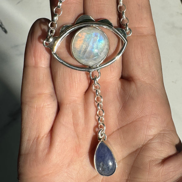 Moonstone & Tanzanite Scalloped Crybaby