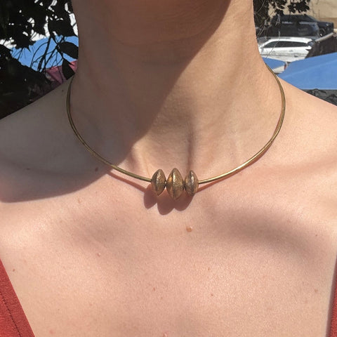 Brass Beaded Abacus Collar