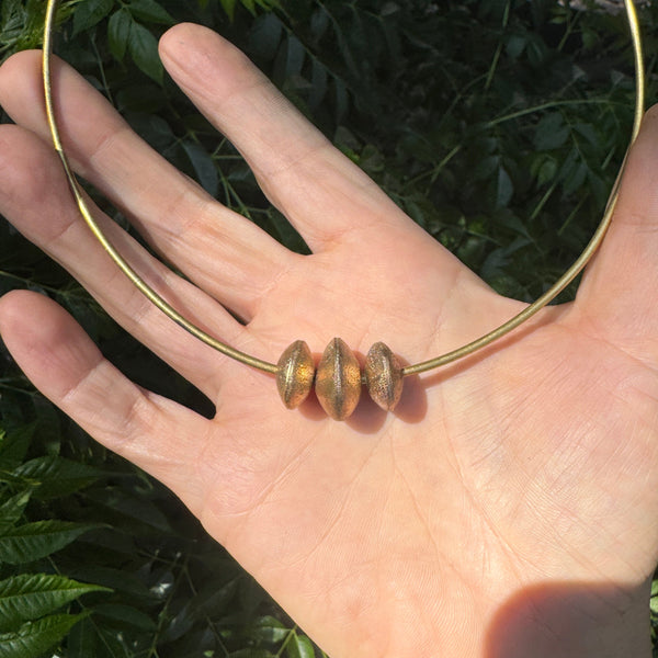 Brass Beaded Abacus Collar