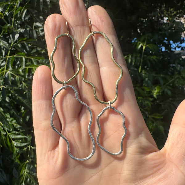 Mixed Metal Whimsy Earrings