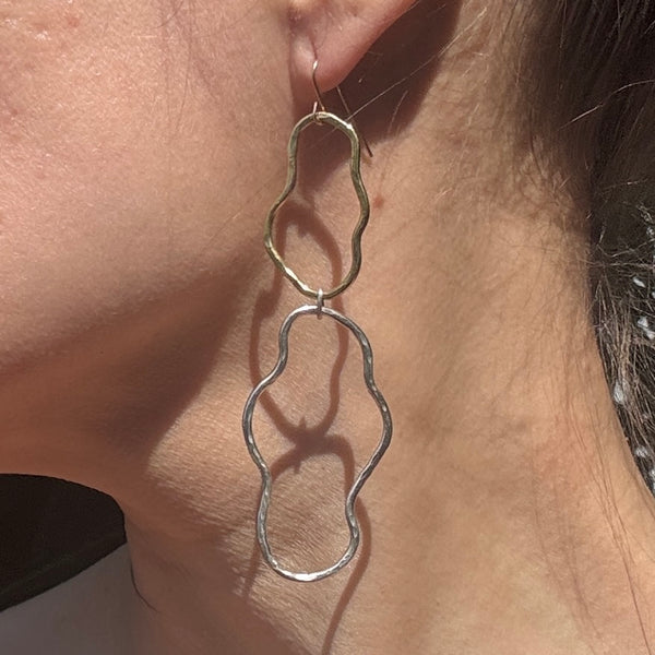 Mixed Metal Whimsy Earrings