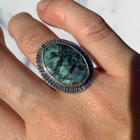 Emerald Valley Variscite Sunburst Ring