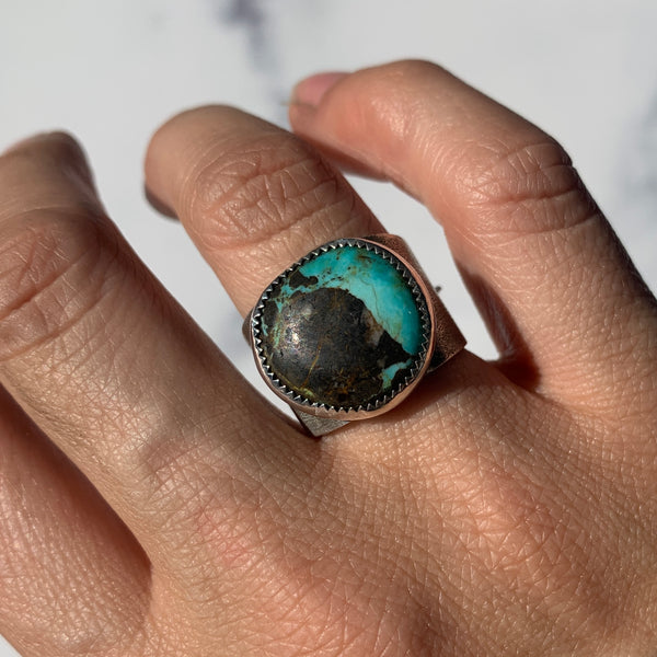 Blue Moon Textured Band Ring
