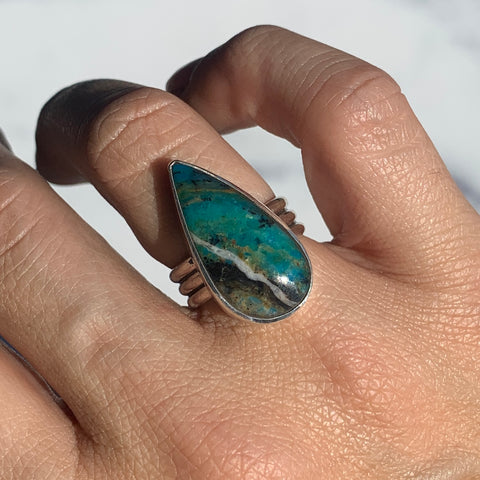 Peruvian Blue Opal Ring