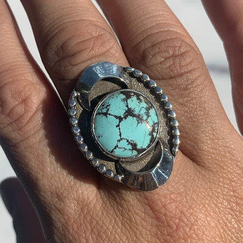 Yungai Turquoise Luna Ring
