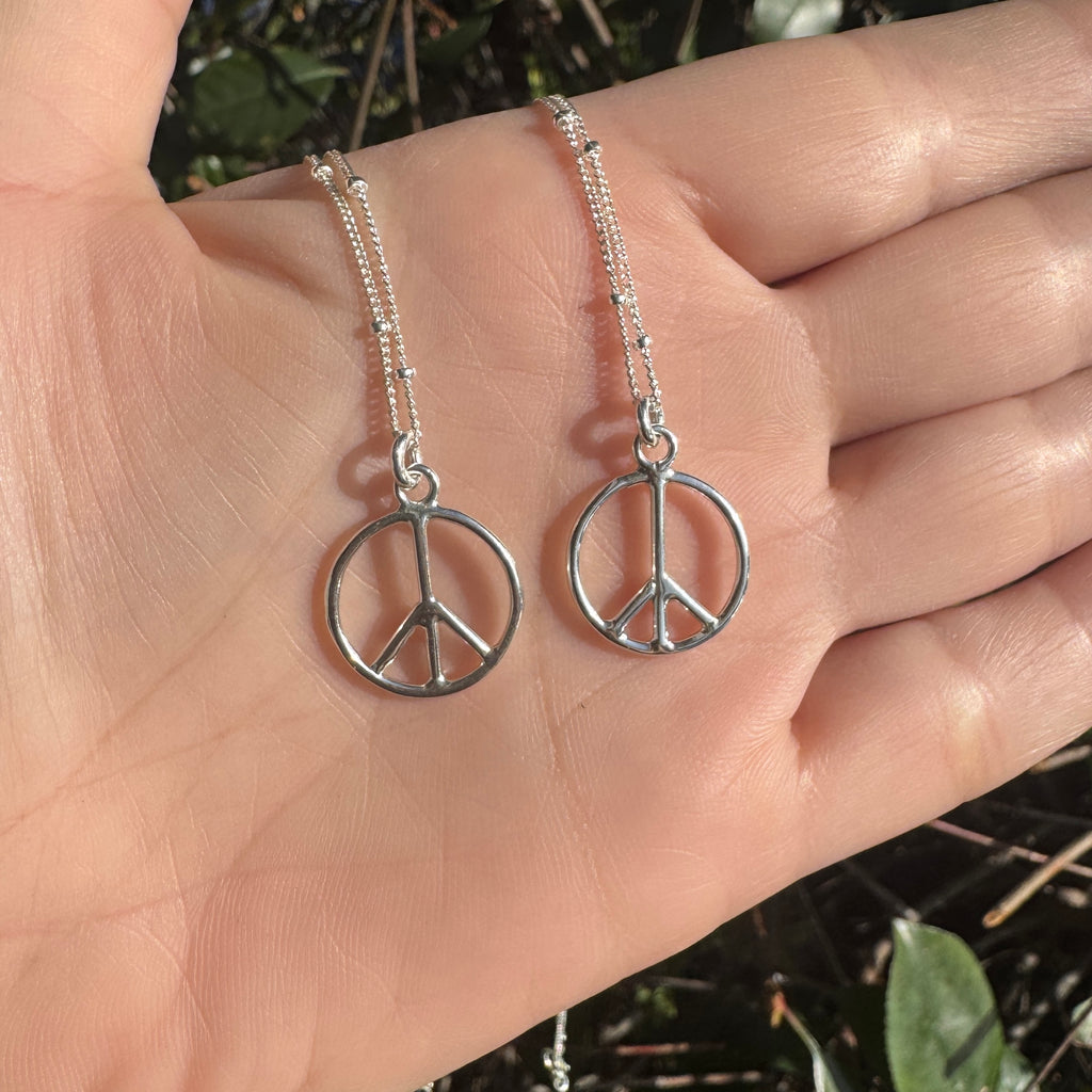 Peace Sign Layering Necklace (small)