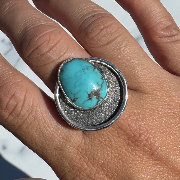 Nacozari Turquoise Halo Ring