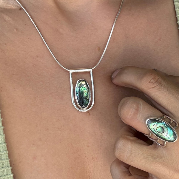 Modernist Abalone Pendant