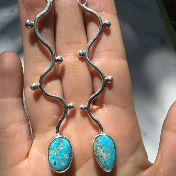 Sierra Bella Turquoise Squiggle Pendulum Earrings