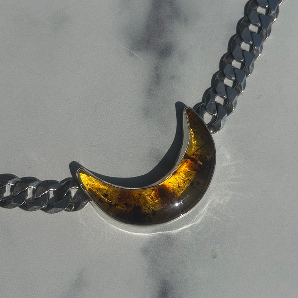 Fossil Amber Luna Choker