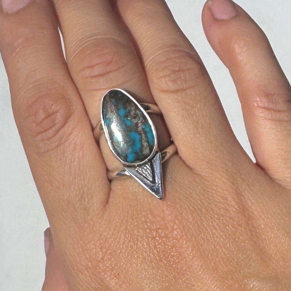 Egyptian Turquoise Triangles Ring