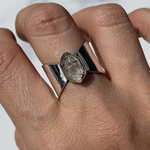 Herkimer Diamond Bow Ring