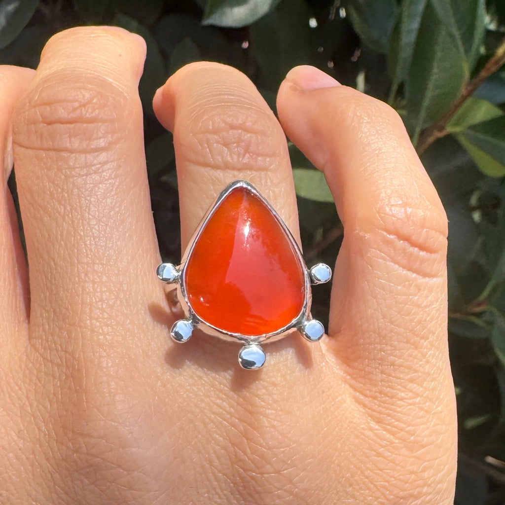 Bloom Carnelian Ring (Size 7.75)