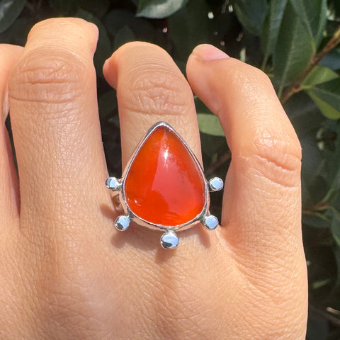 Bloom Carnelian Ring (Size 7.75)
