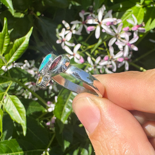 Gemstone Cluster Ring (size 8)