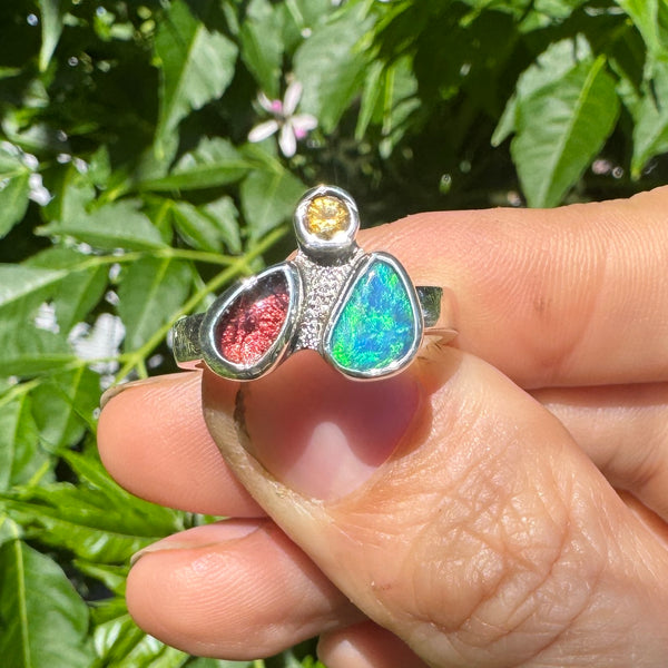 Gemstone Cluster Ring (size 8)