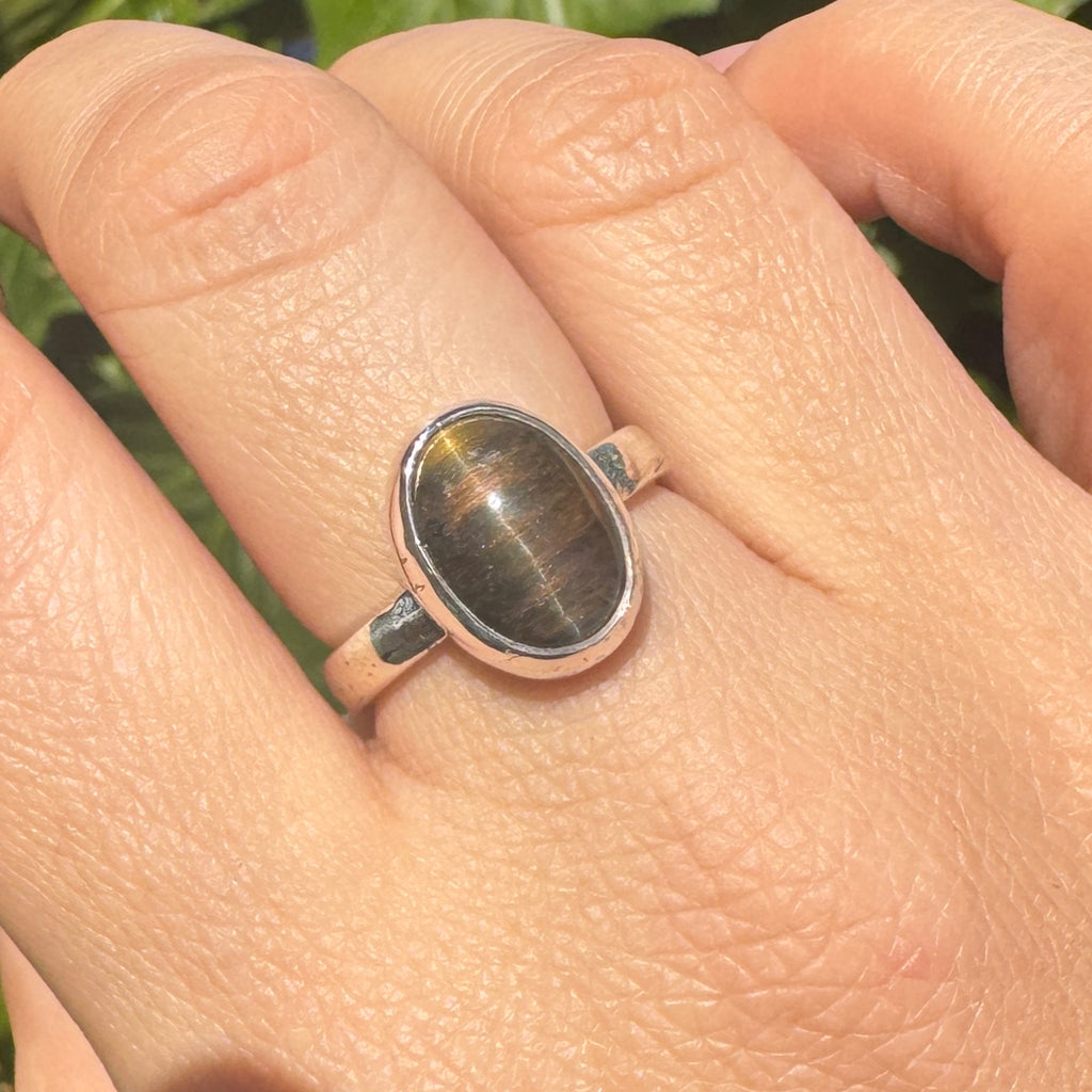 Blue Tiger Eye Stacking Ring