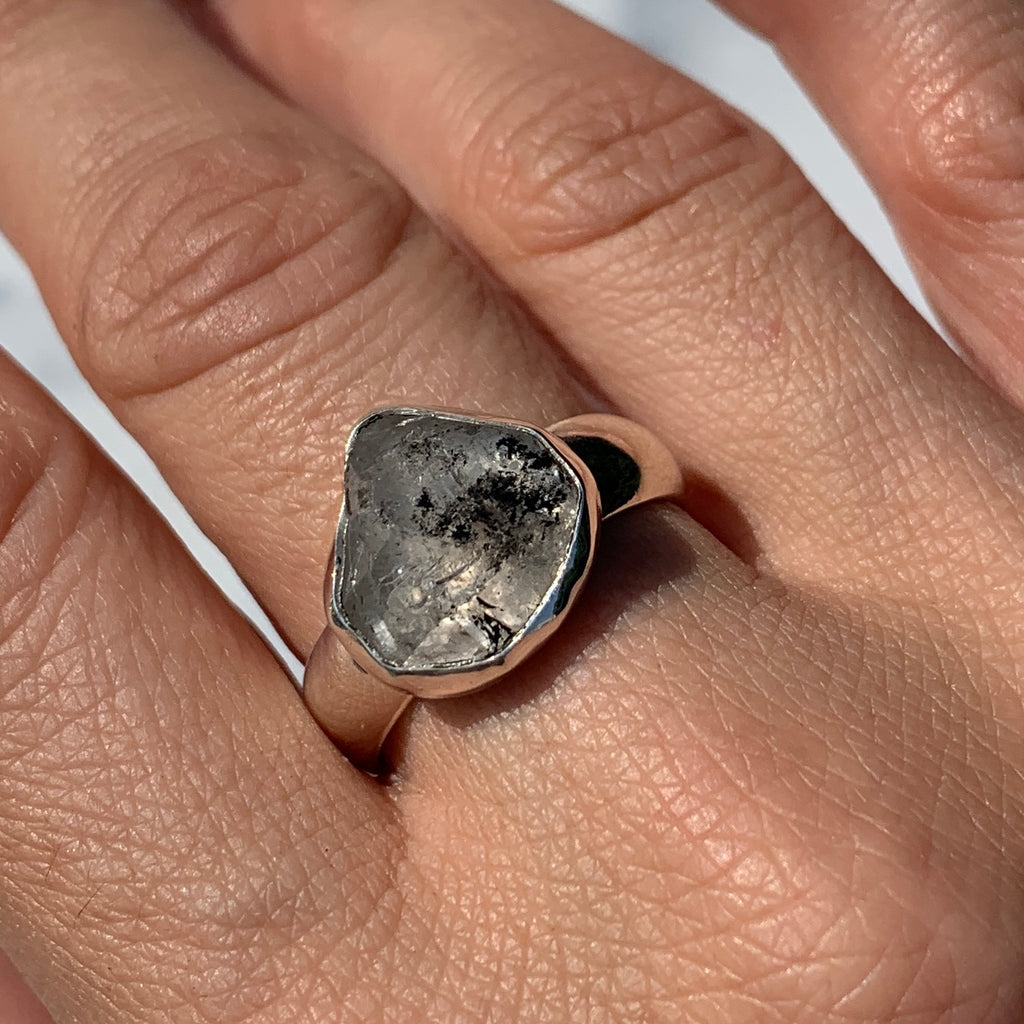 Herkimer Diamond Freeform Ring