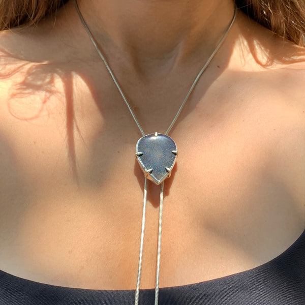 Honduran Black Opal Chain Bolo