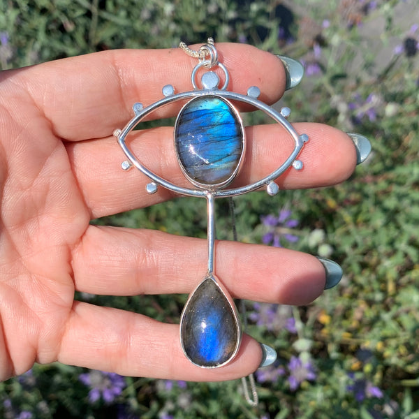 Crybaby Necklace with Labradorite