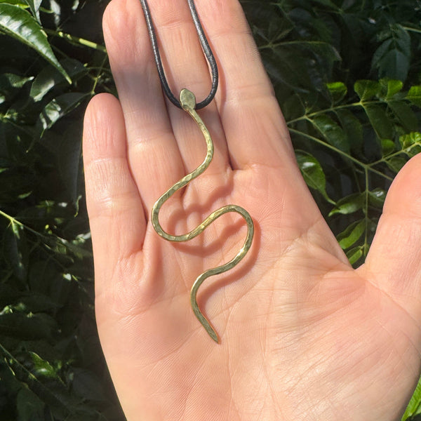 Brass Serpent Necklace (Small)