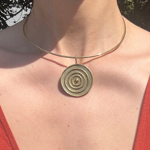 Brass Medallion Necklace