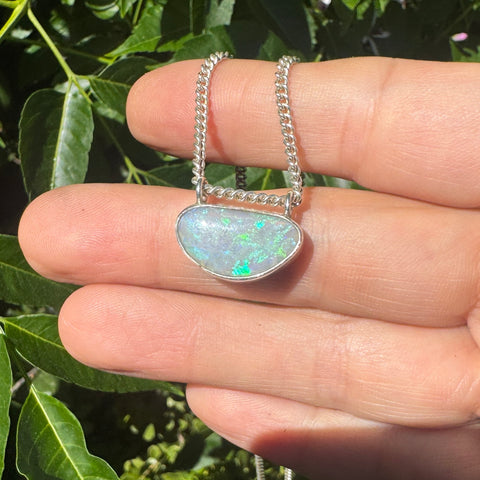 Australian Opal Bean Necklace