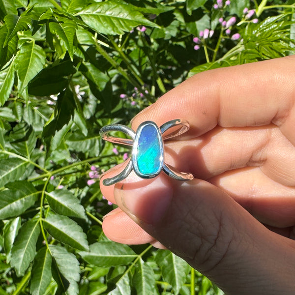 Opal Doublet Open Frame Ring (fits like size 9.5)
