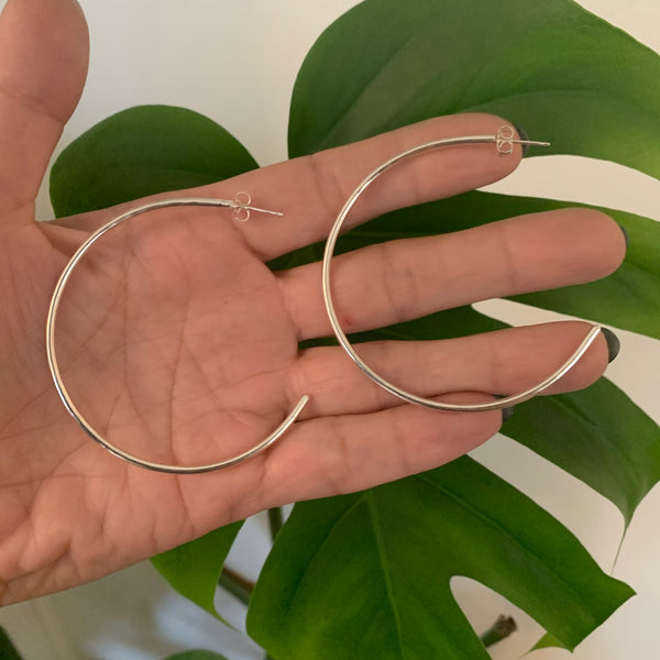 Hammered Hoop Earrings