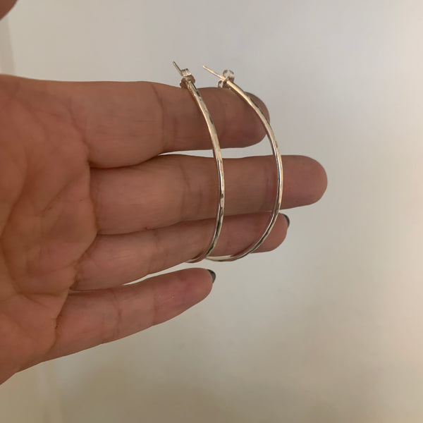 Hammered Hoop Earrings