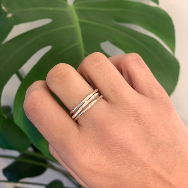 Sterling Silver Hex Stackers