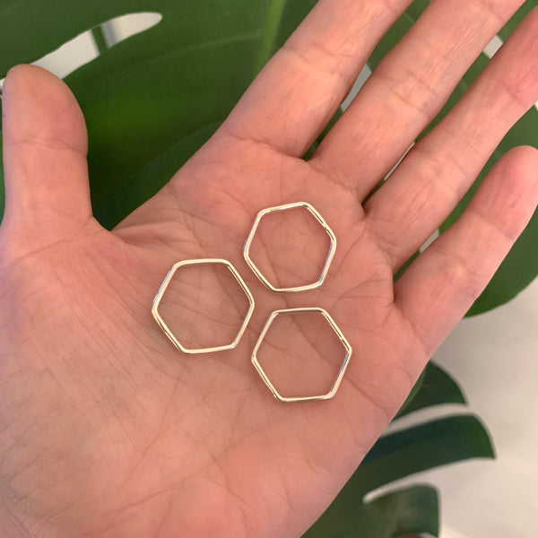 Sterling Silver Hex Stackers
