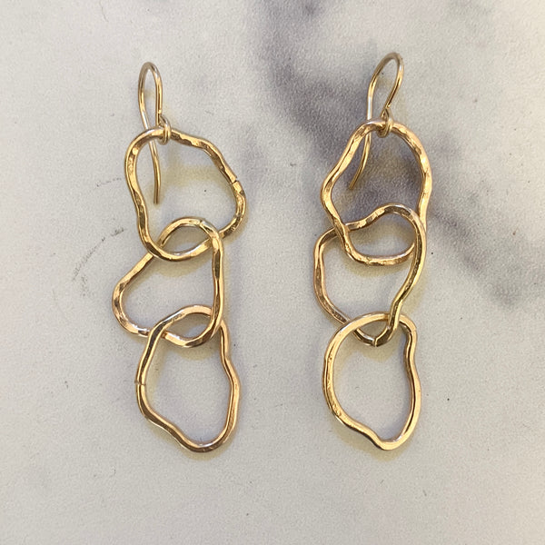 14k Gold-Filled Squiggle Link Earrings