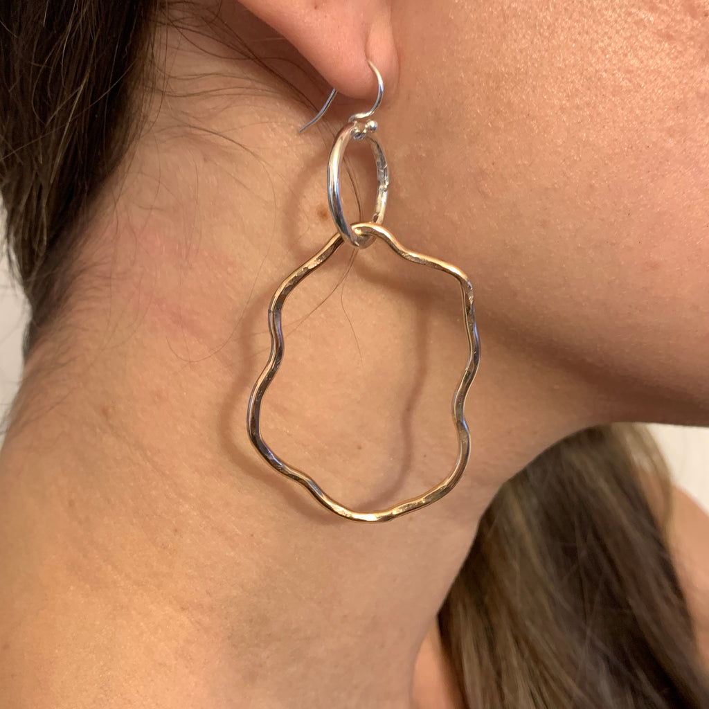 *Made to order* Mixed Metal Squiggle Earrings