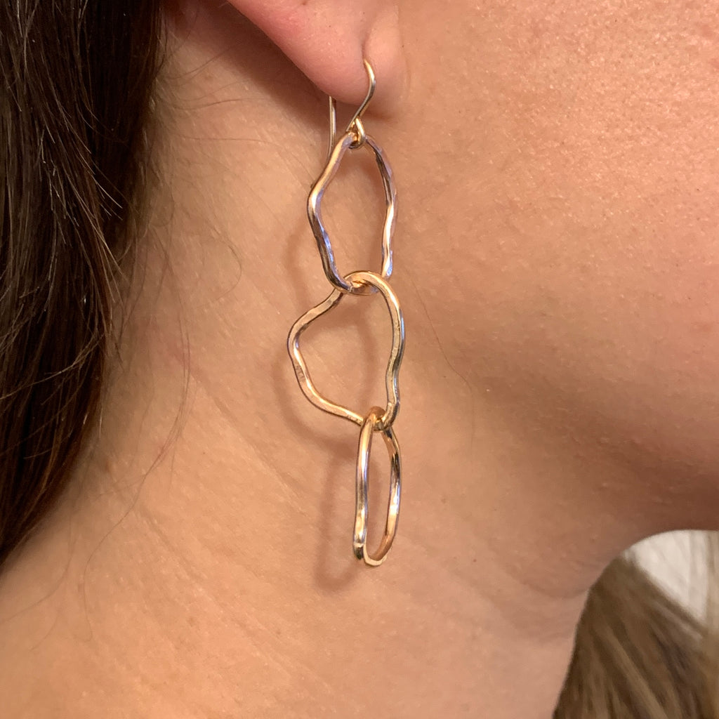 14k Gold-Filled Squiggle Link Earrings